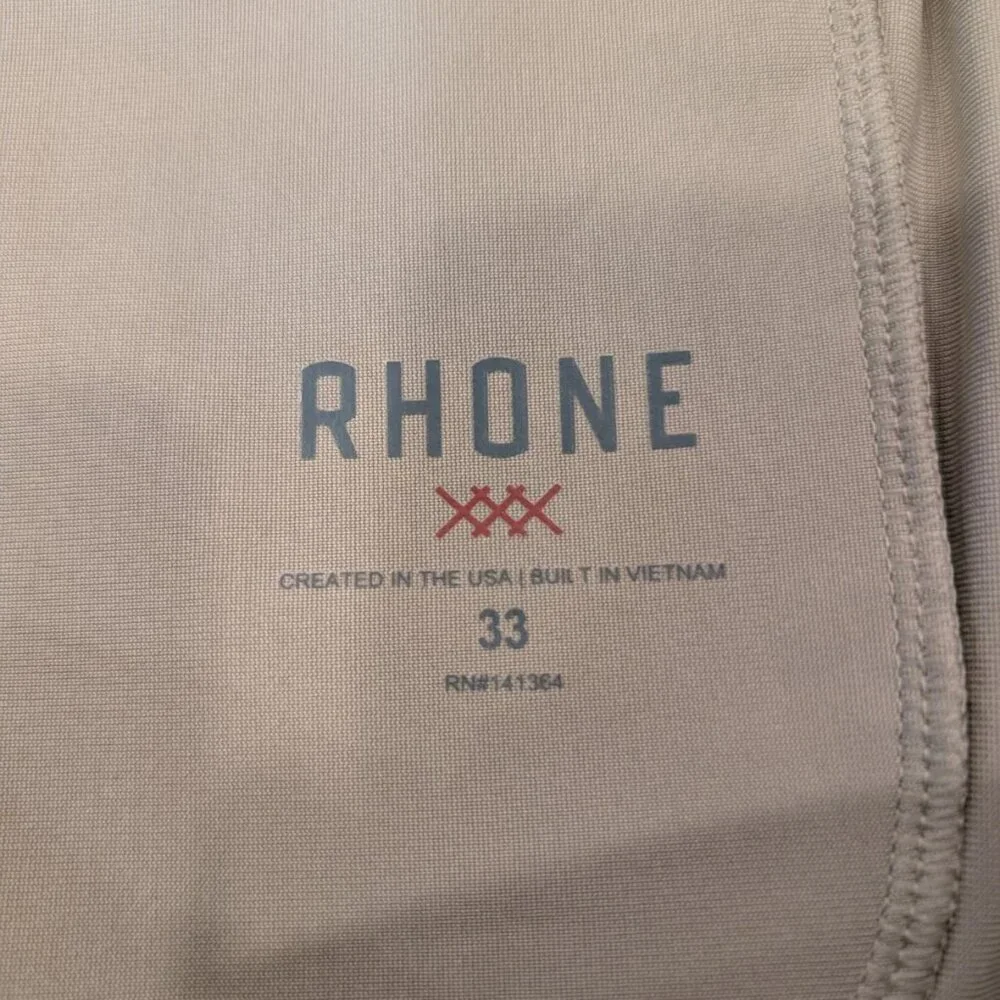 Rhone Commuter Pants Slim‎ Khaki Stretch Chino Mens 33x29 Performance Office